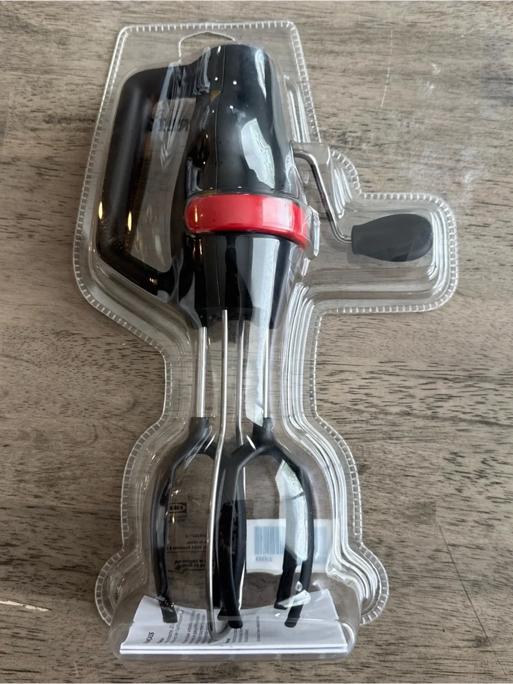 IKEA JÄMFÖRLIG Hand Mixer in Black with Red Accent